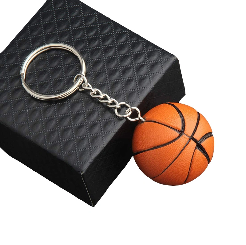 Custom Made Key Rings Basketball Wholesale Gift Item Cheap Souvenirs PU Basketball Key Chain