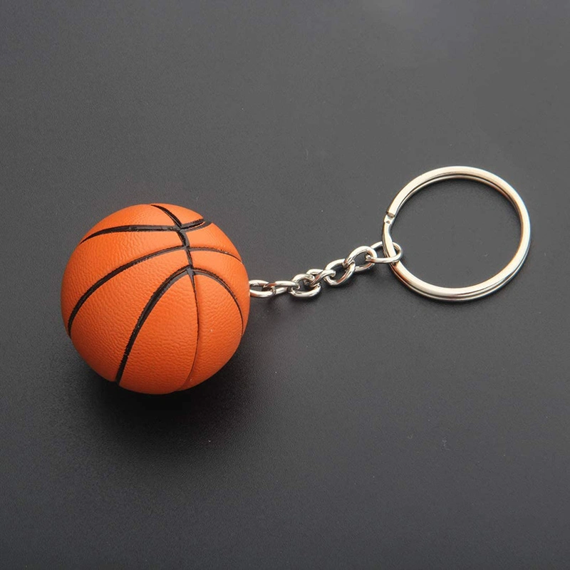 Custom Made Key Rings Basketball Wholesale Gift Item Cheap Souvenirs PU Basketball Key Chain