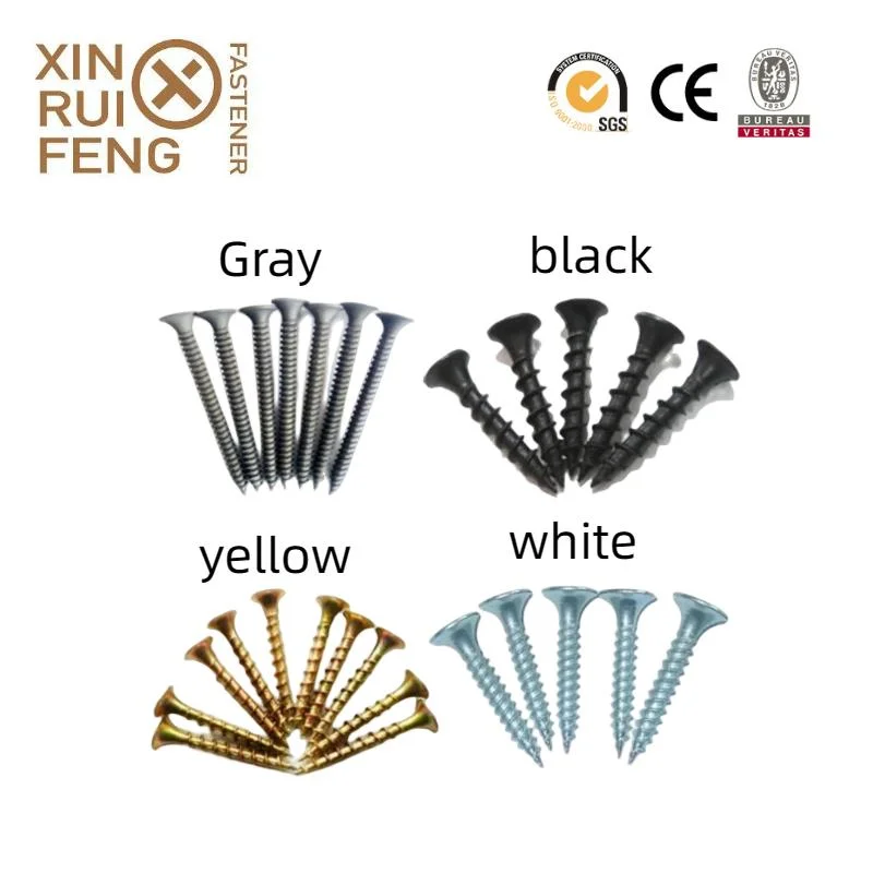 Fine Thread Black Phosphorus Drywall Screw Bugle Head Self-Tapping Screw Woodworking Plasterboard Drywall Screws