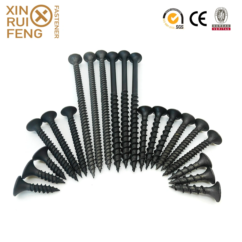 Fine Thread Black Phosphorus Drywall Screw Bugle Head Self-Tapping Screw Woodworking Plasterboard Drywall Screws